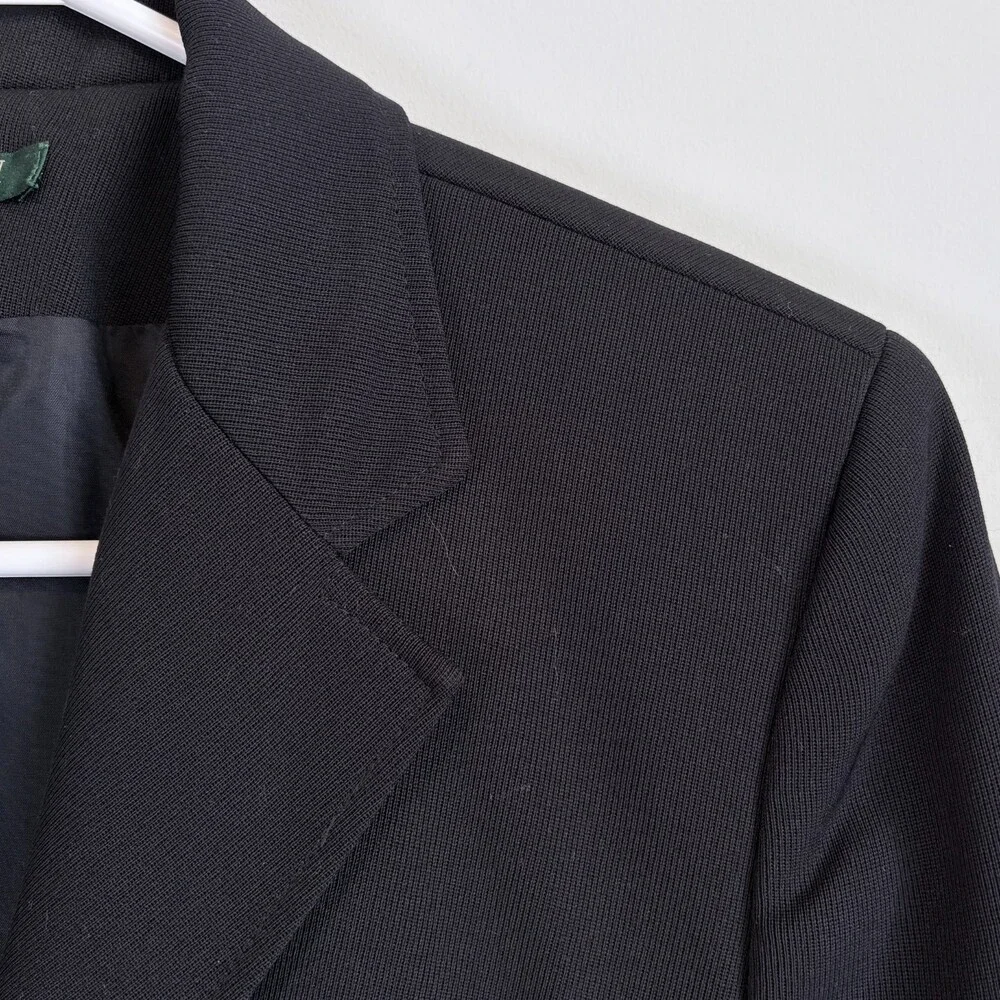 Lauren Ralph Lauren VTG Wool Crest Blazer Gold Button Preppy 90s Black Size 10 - Picture 16 of 16